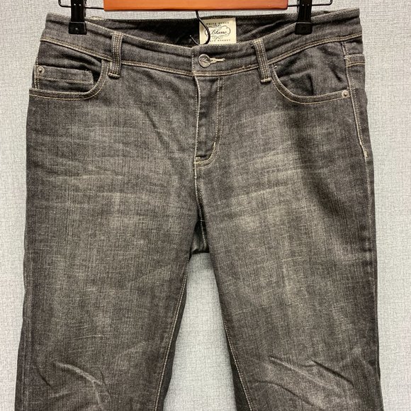 White House Black Market Size 6 Blanc Jeans Faded Black Womens Bootcut - Picture 2 of 10